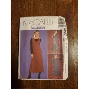 McCalls 2907 Misses Jumper dress top Sewing pattern sz 10 12 14